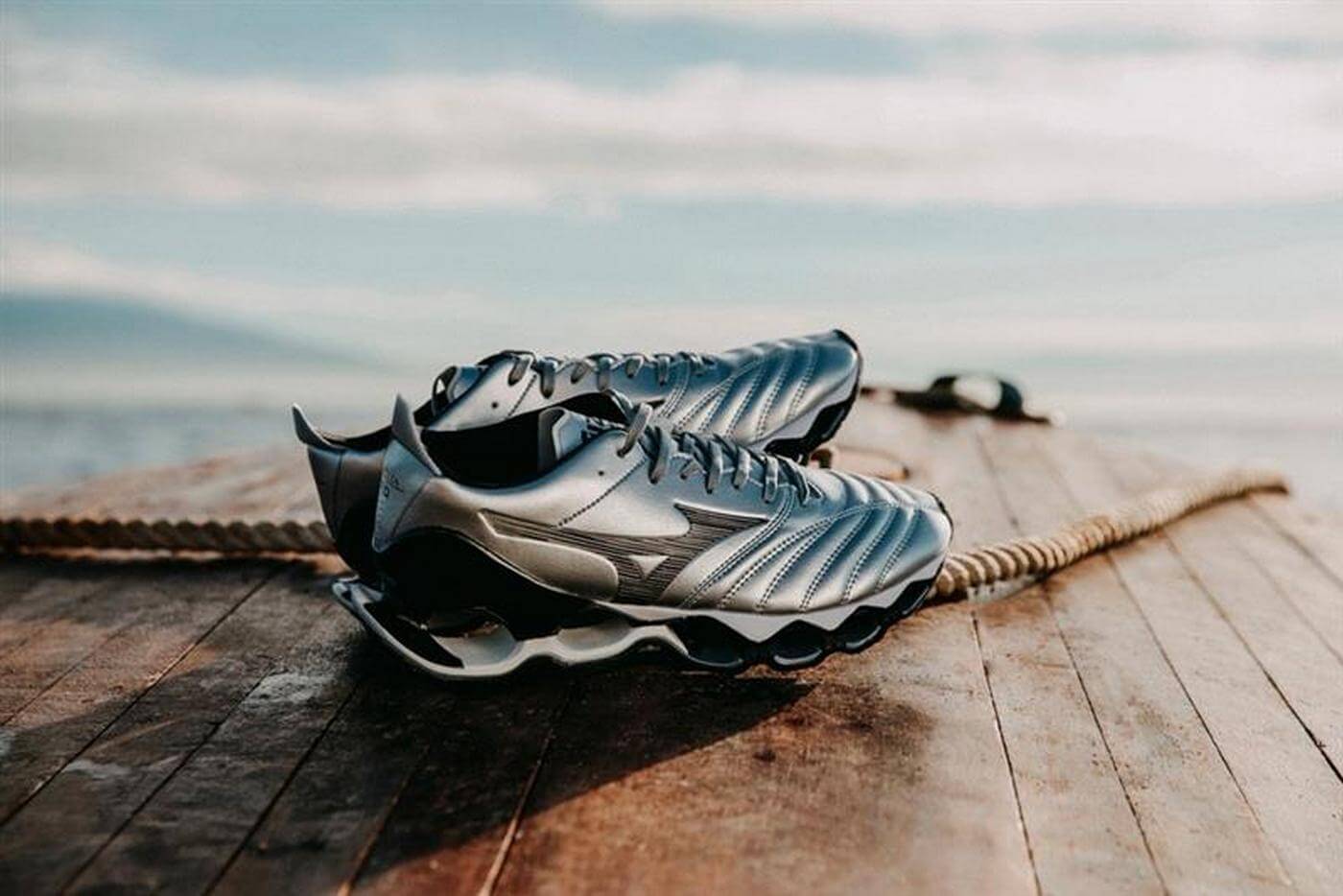 Mizuno Wave Prophecy Morelia Neo channels football DNA in Metallic